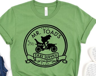 Mr Toad's Taxi Service, Mr Toad's Wild Ride Shirt, Ichabod And Mr Toad Shirt, Disneyland Shirt, Disney Shirts, Disney T Shirt, Disney Tshirt