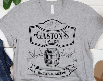 Gaston's Tavern Brews en Biceps, Gaston's Tavern Shirt, Disney Gaston's Tavern, Magic Kingdom Shirt, New Fantasyland, Enchanted Forest Tee