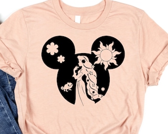 Mickey Ears Tangled, Rapunzel Disney Shirt, Disney Rapunzel Shirt, Tangled Shirt, Rapunzel Shirt, Disney Shirts For Girls Women, Disney Tee