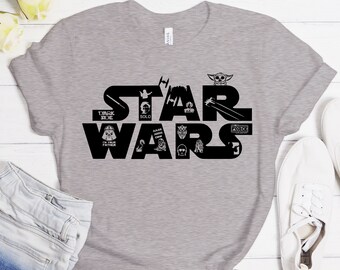 Star Wars Sign, Star Wars Shirt, Star Wars Gift, Star Wars Merch, Star Wars Apparel, Gift for Star Wars Fans, Star Wars Lovers Shirt