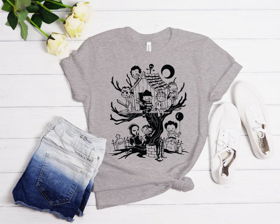 Halloween Tree House, Horror Movie Characters Shirt, Horror Movie Shirt, Halloween Shirt, Horror Fan Gift, Horror Movie Gift, Horror Fan Tee