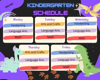 Kindergarten Homeschool Schedule