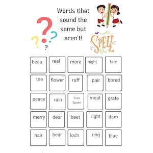 Práctica de homófonos: palabras que suenan igual pero se escriben de manera diferente