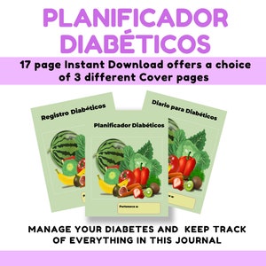 Planificador Diabeticos, Registro Diabeticas, Diario  para Diabeticos,