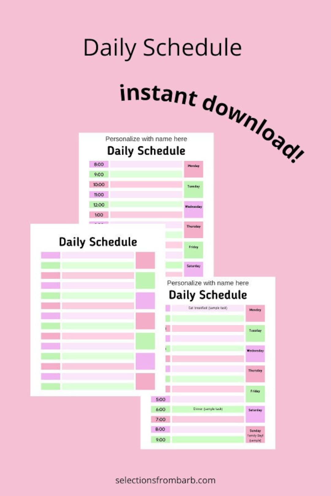 Daily Task List Instant PDF Download - Etsy