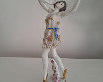 Acceptera ett rimligt bud, cc. 26,5 cm. Fantastisk stor balerinafigur.