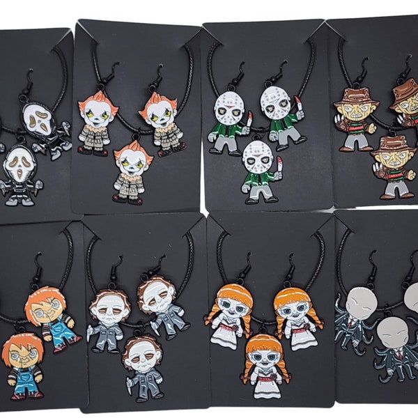 Horror movie character jewelry sets | halloween