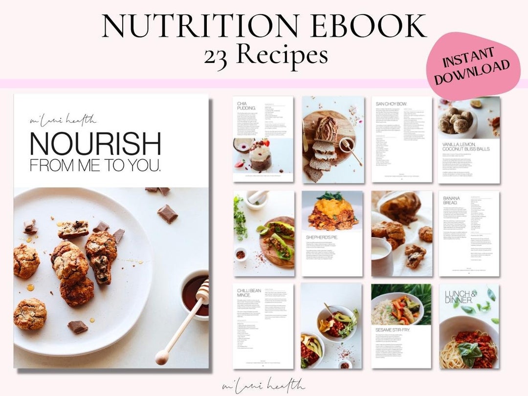 Nutrition Recipe Ebook Healthy Recipes Health and Wellness Ebook Self