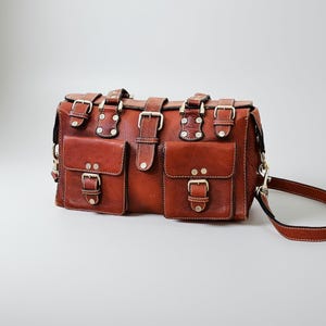 Borsa vintage Mulberry Roxanne / Borsa a tracolla in pelle Oak Darwin / Borsa a tracolla iconica dei primi anni 2000 / Prodotta in Inghilterra / Borsa a tracolla strutturata