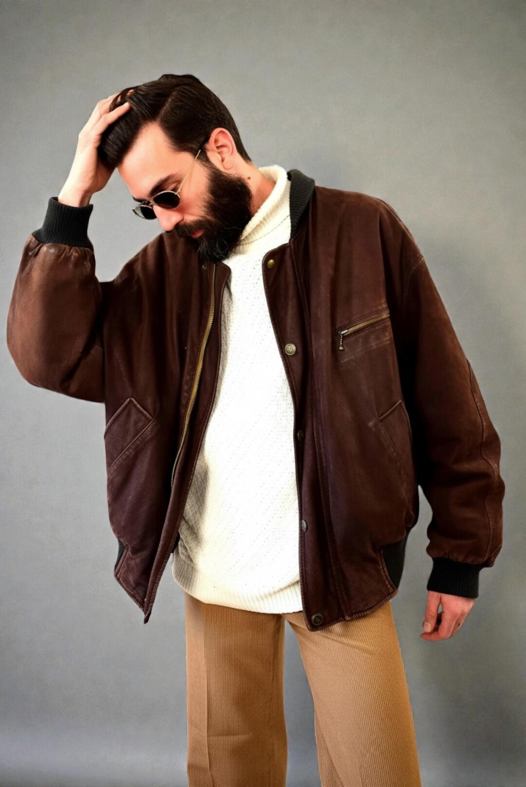 Designer Valentino Garavani Suede Bomber Jacket: 80s Limited