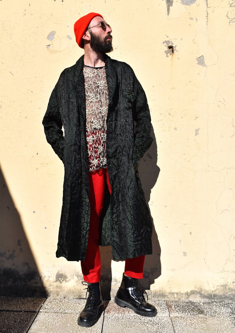 Bohemian Brocade Kimono Tapestry Vintage 80s Dressing Gown Etsy