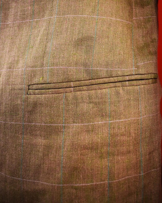 Italian Vintage Linen Blazer - Italian Men's Suit… - image 9