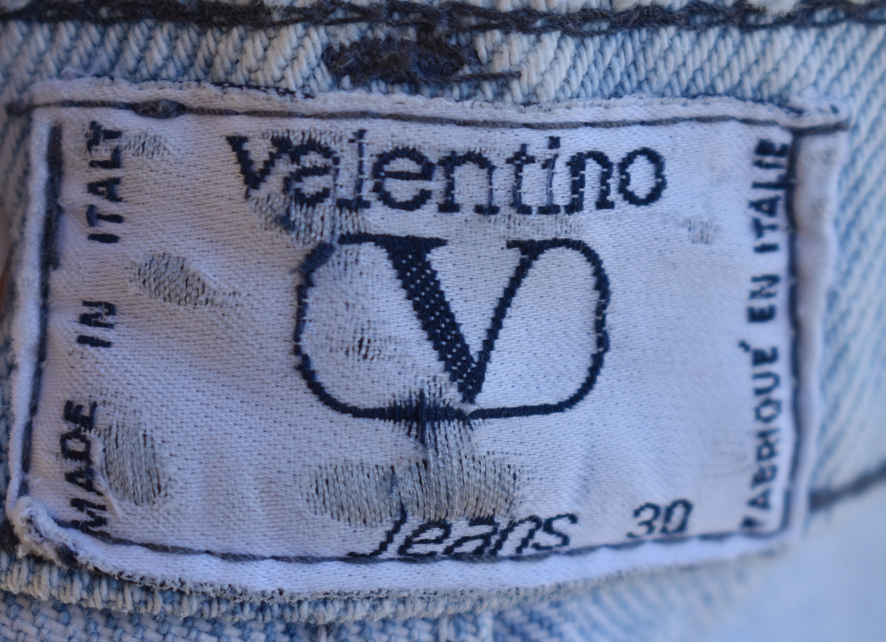 Vintage 80s Valentino Jeans: Hand-painted Italian Denim With