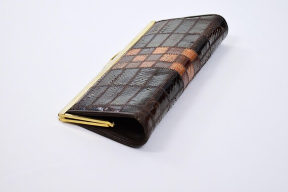1970s Exotic Python Frame Bag – Convertible Gold … - image 12