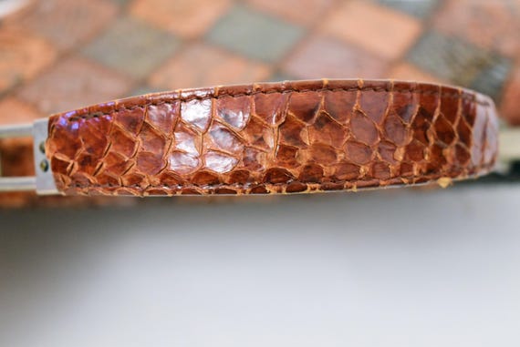 Exotic Patchwork Leather Handbag | Sculptural 50s… - image 19