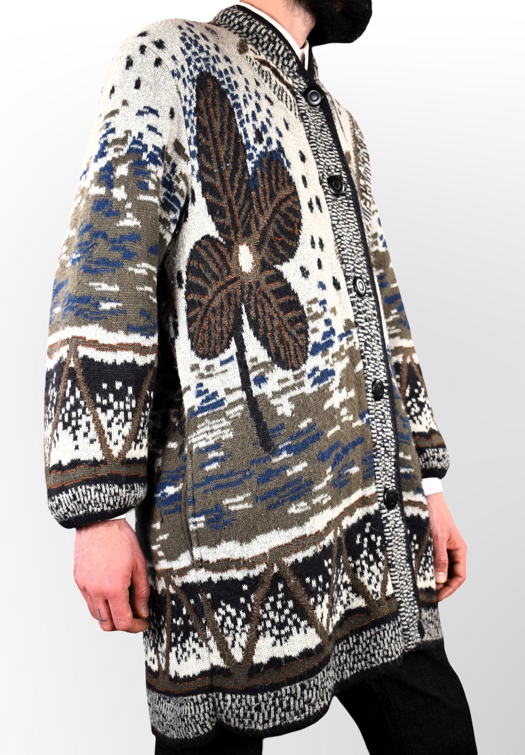 ヴィンテージモヘアイタリアンニットコート - 80年代ウールシャトー