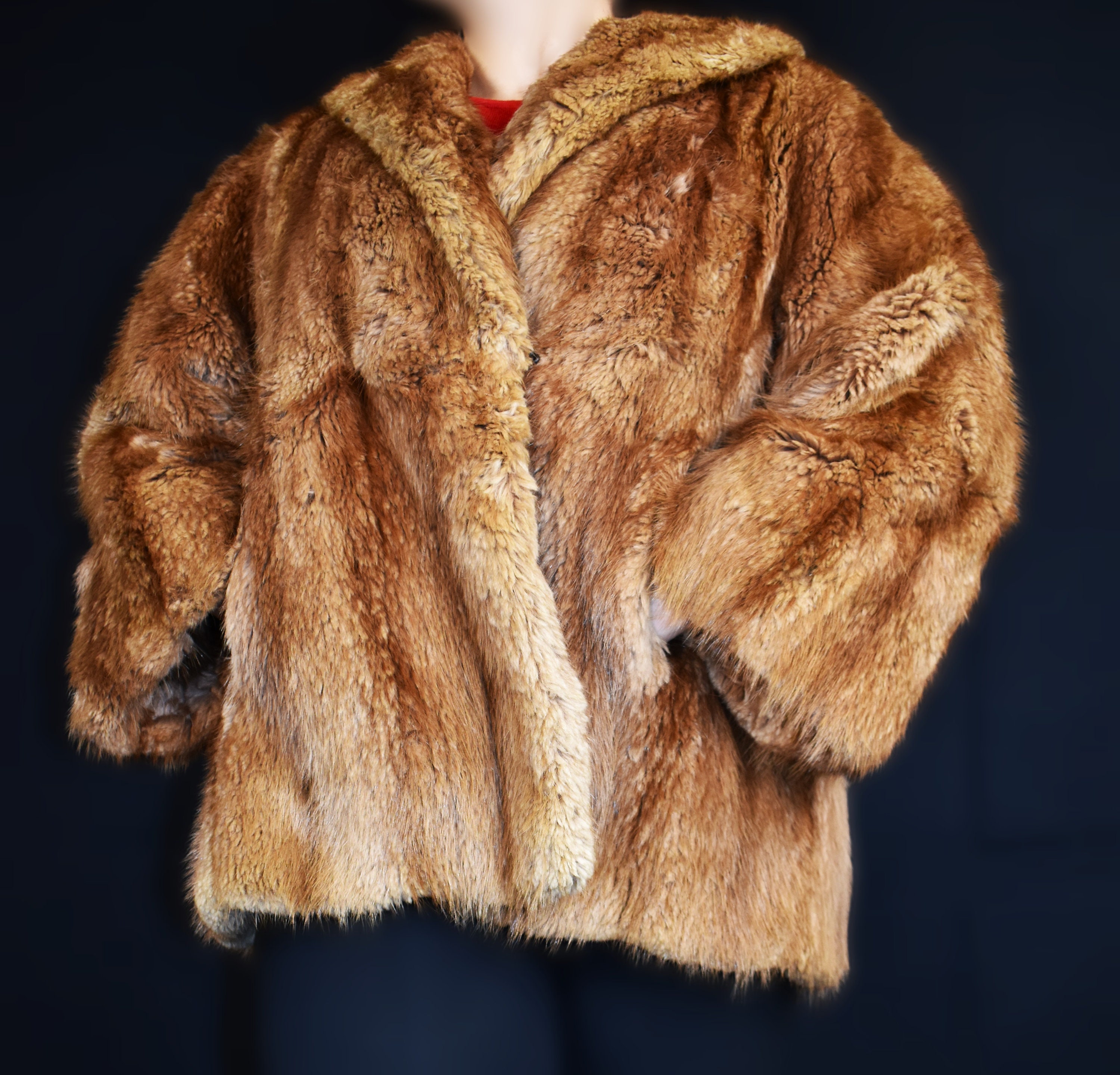 総丈83㎝ レッドフォックス コート XL相当 セミロング 毛並み◎なめし柔らか 総丈83㎝ レッドフォックス コート XL相当 セミロング 毛並み◎なめし