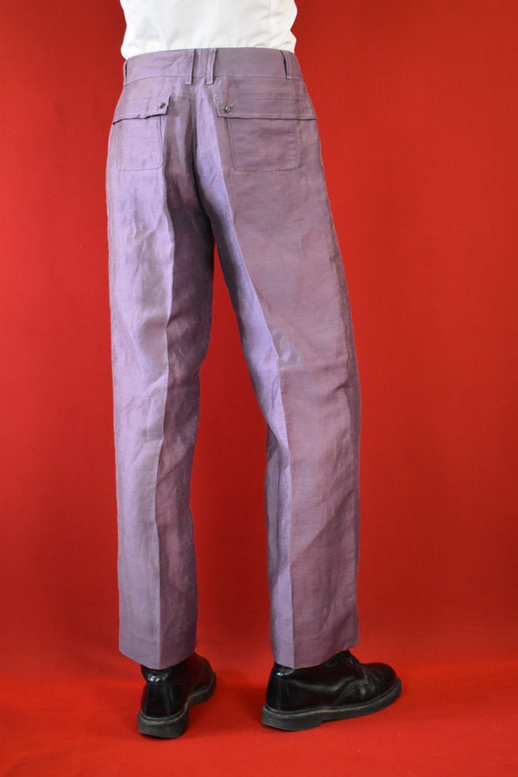 70s 80s Luxurious Italian Linen Vintage Trousers … - image 4