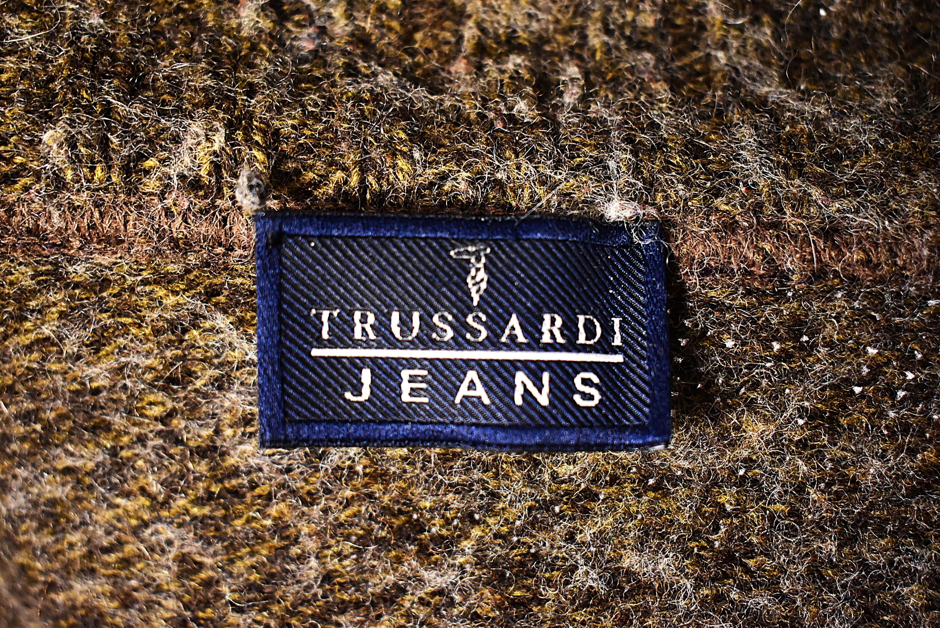 Vintage Trussardi Wool Turtleneck Sweater: 90s Italian Streetwear 