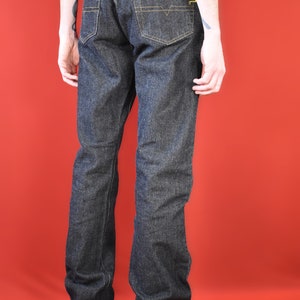 Exquisite Italian Raw Denim Private Labe Jeans Vintage 90s Denim Pants Cotton Pants Straight Pants Mid Raise Retro Pants image 4
