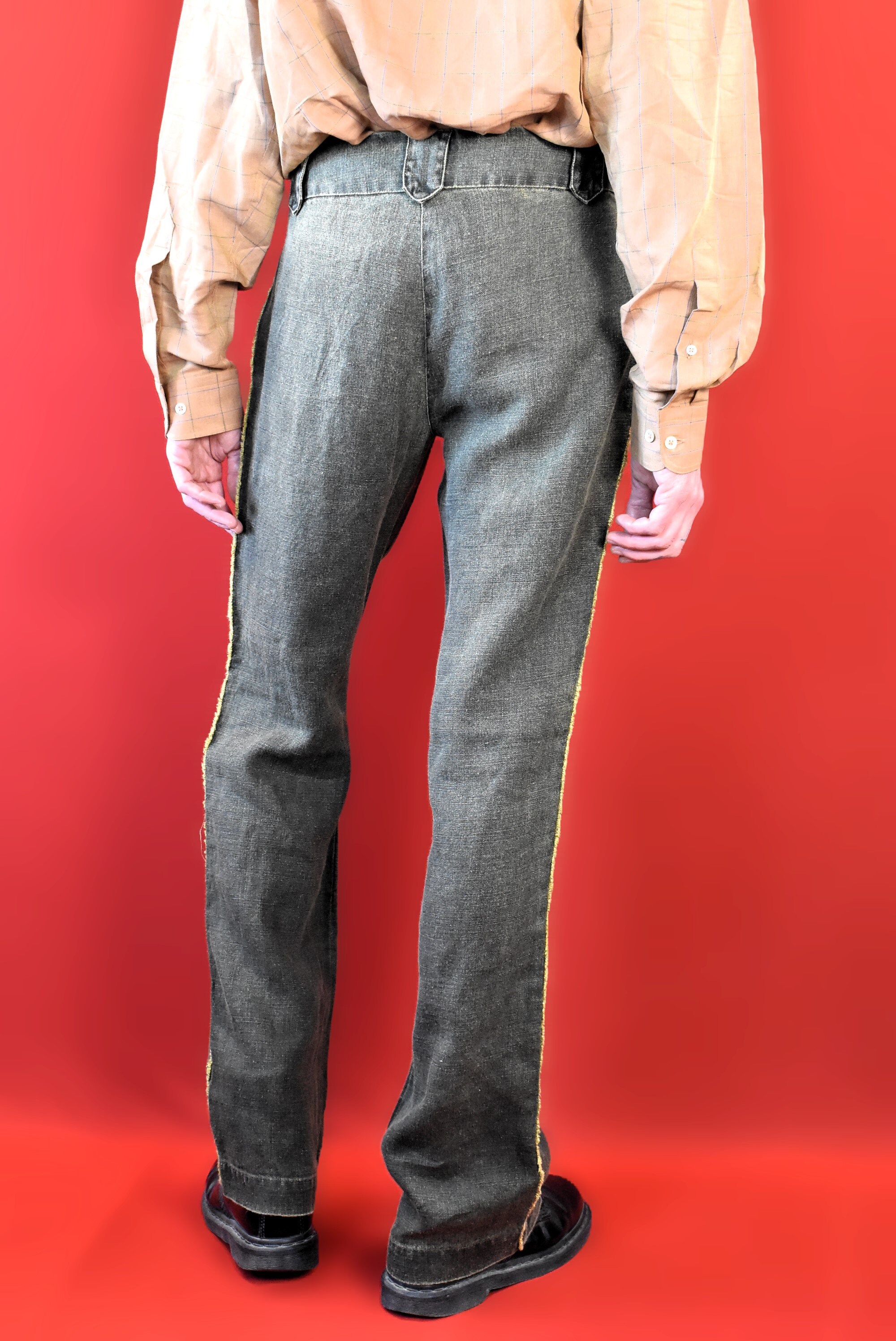 【Italy製】80〜90s linen slacks Vintage Baroni Linen Pants | 80s 90s Italian Wide Leg