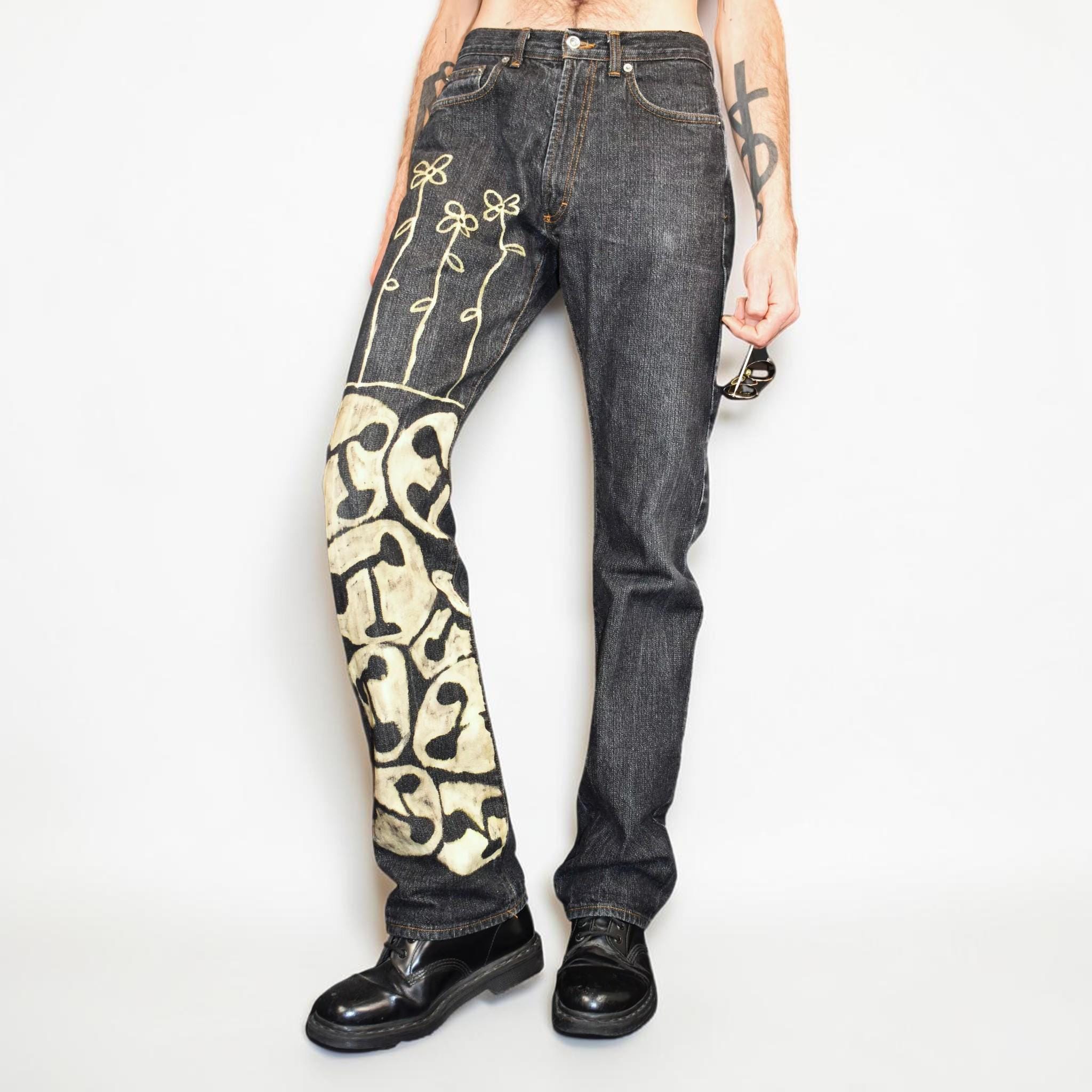 Bleach Art Jeans - Etsy Canada