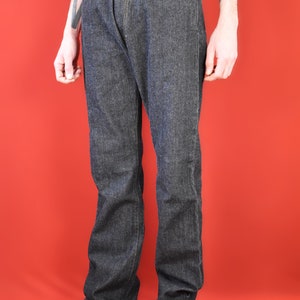 Exquisite Italian Raw Denim Private Labe Jeans Vintage 90s Denim Pants Cotton Pants Straight Pants Mid Raise Retro Pants image 3