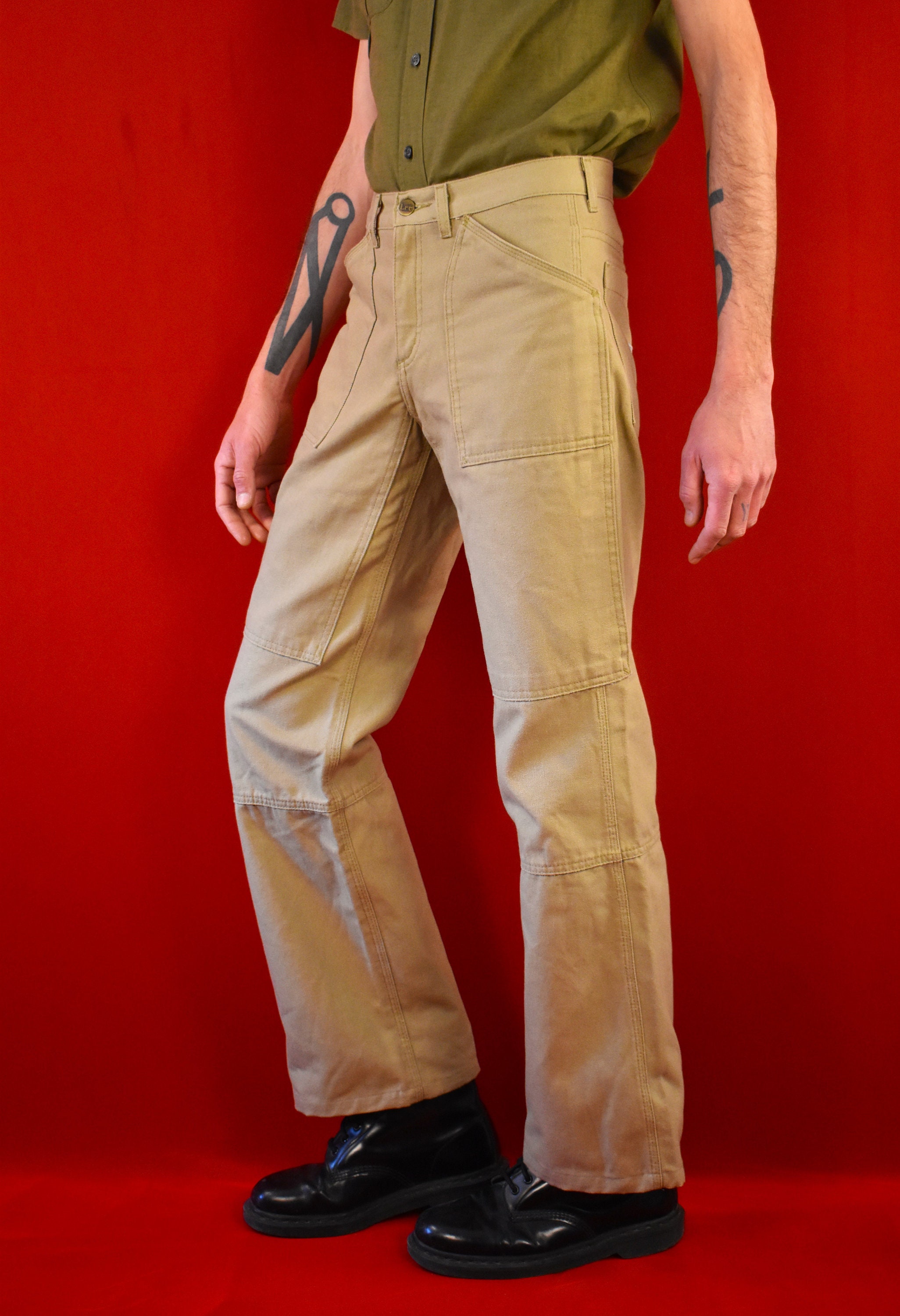 Vintage Lee Workwear Pants 70s | Beige Carpenter Jeans Vintage Lee Workwear Pants 70s | Beige Carpenter Jeans