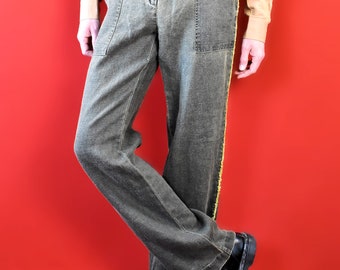 Italian 80s 90s Baroni Linen Pants - 100% Linen - Made in Italy - Jeans Pants - Denim Trousers - Wide Leg Pants - Vintage Light Pants