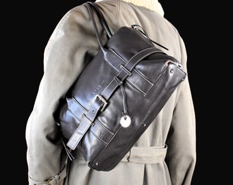 NANNINI Luxurious Shoulderbag - 90s Y2K Brown Leather Handbag - Vintage Purse - Baguette bag - Kellybag - Bowler - Totebag - Shopper