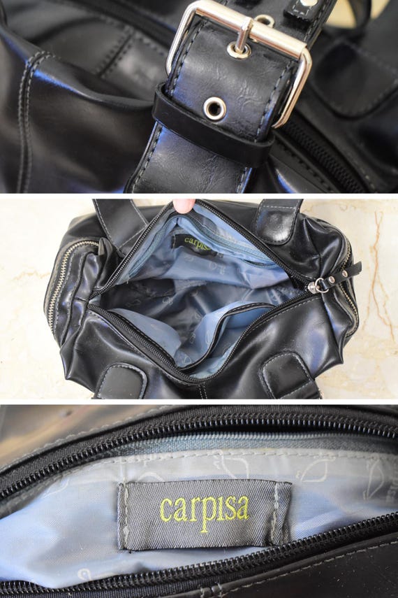 Y2K Black Mini Shoulder Bag: Vintage Grunge Satchel With