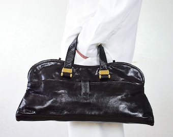 1990s Archival Ciarnelli Italy | Espresso Leather "Muse" Set | Rare Matching Coin Purse & Doctor Bag