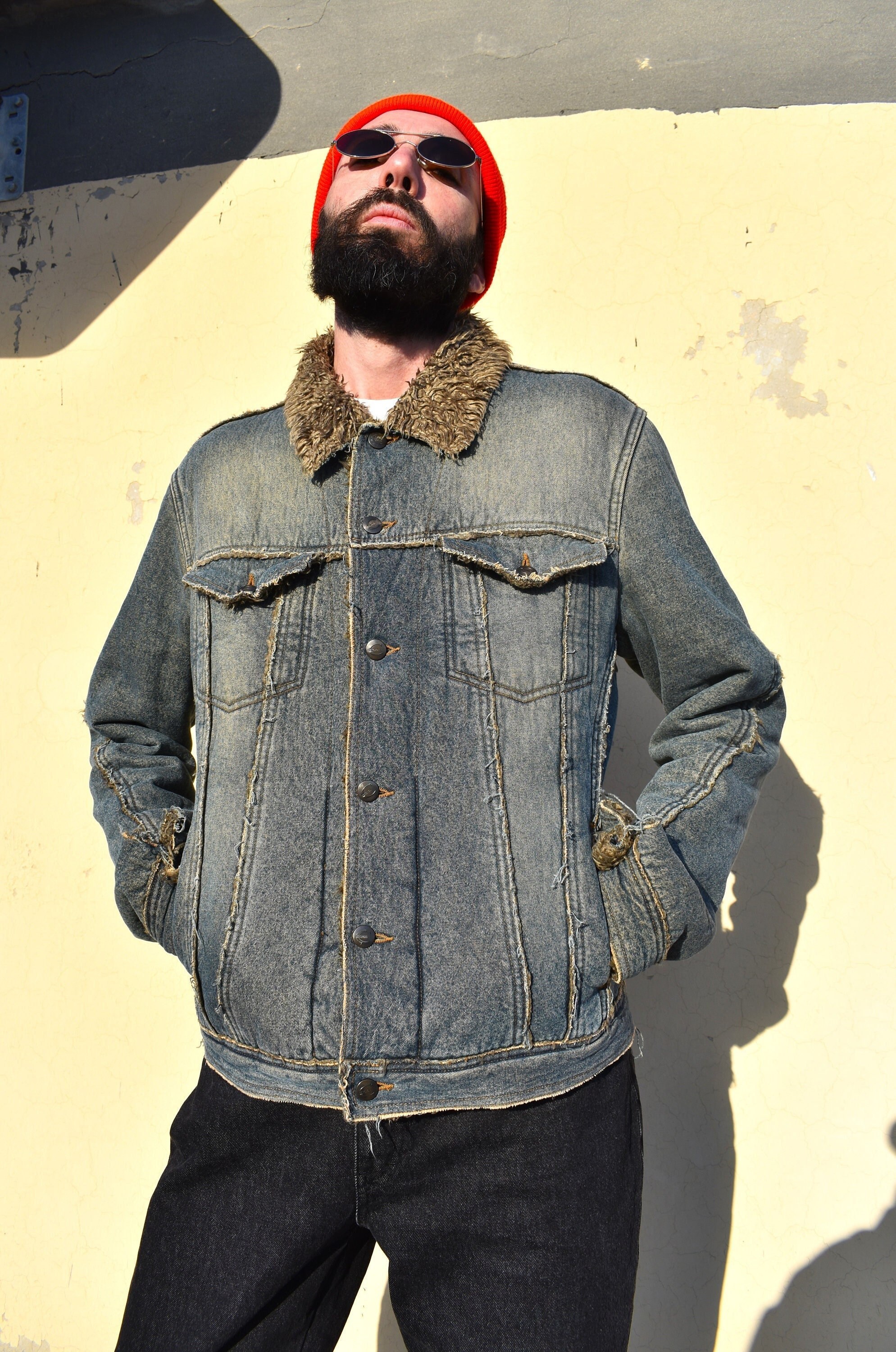 Vintage Just Cavalli Denim Jacket | Y2K Sherpa Lined Jean