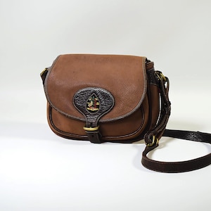Daniel & Bob Italian Leather Crossbody Bag: Cocoa Brown Satchel