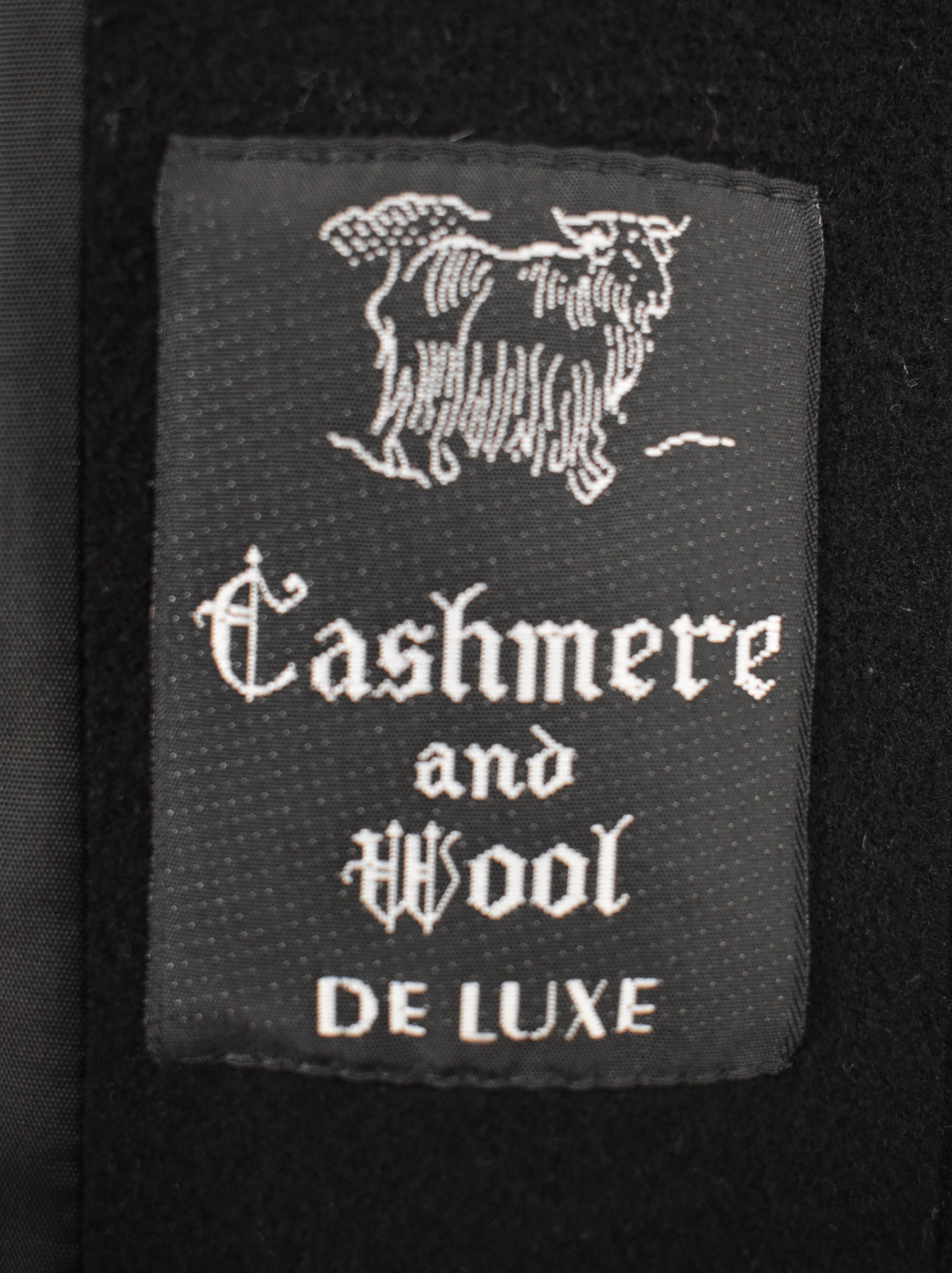CASHMERE Caped Ulster Coat - Black Inverness Coat - Vintage CASHMERE Caped Ulster Coat - Black Inverness Coat - Vintage