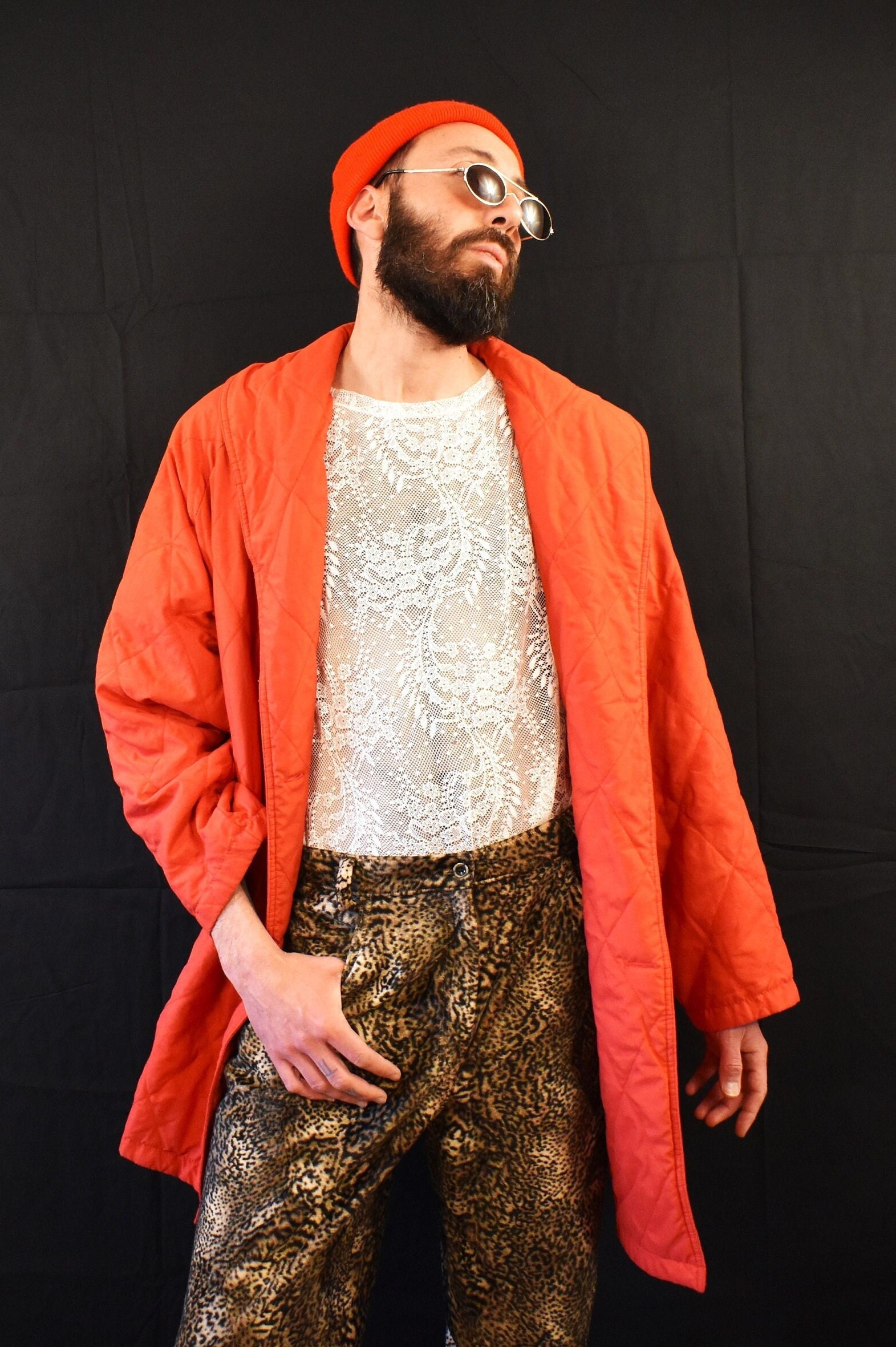 ジャケット・アウター 80s Vintage Flare Design Super Long Coat 80s Vintage Eunice M Windbreaker Jacket Women's Multi Color