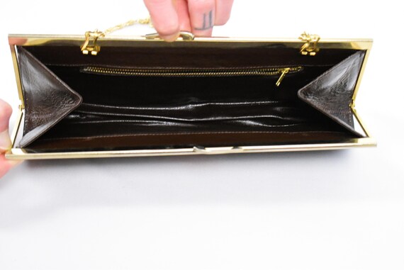 1970s Exotic Python Frame Bag – Convertible Gold … - image 14