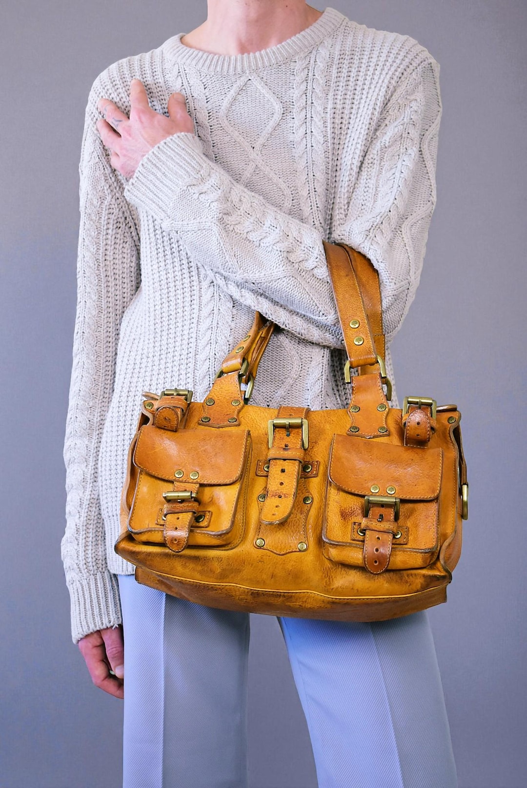 Vintage Mulberry Roxanne Bag Butter Scotch Darwin Leather | 2000s