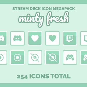 Minty Fresh Stream Deck Icon MEGAPACK - 254 ICONS TOTAL for Elgato Stream Deck