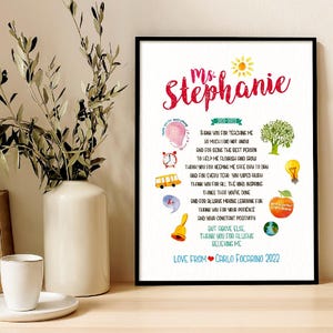 Cartão de agradecimento para professores, presentes personalizados para assistentes de creche, presente de despedida de escola, presente de fim de período, impressão de presente para professores, cartão de presente para diretores