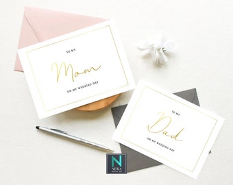 No pague más Edítelo usted mismo Invitación de boda simple para papá y mamá, Postales de agradecimiento de boda, Invitación del día de la boda-WNC1075