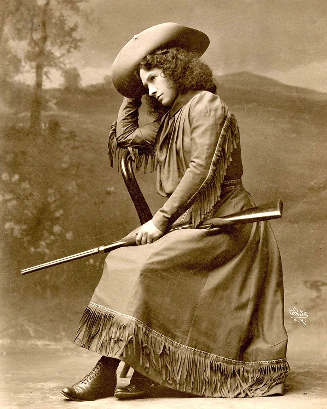 Annie Oakley 8x10 Photo Picture Image Wild West Woman Female Etsy
