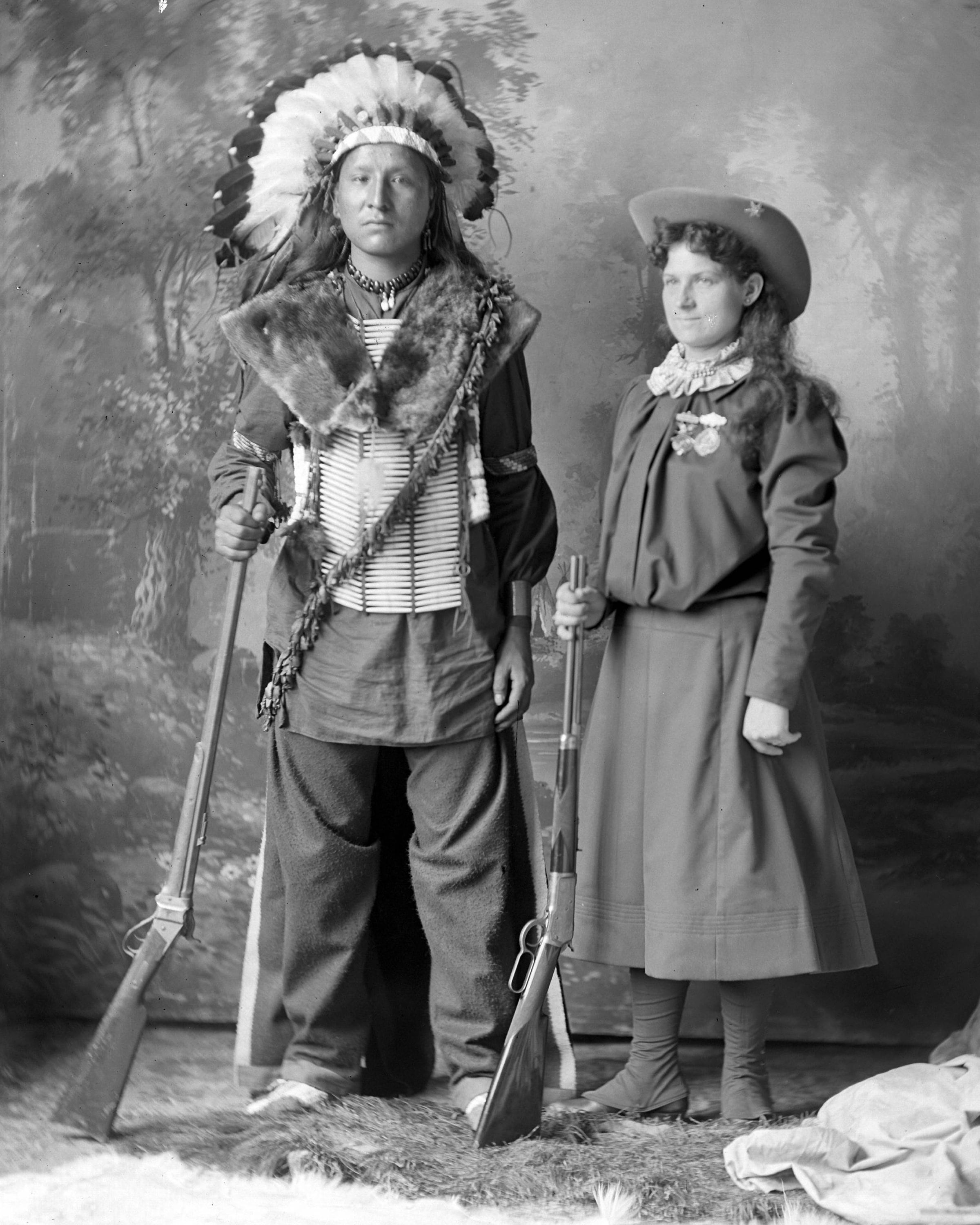 希少 アニー・オークリー ビンテージ写真 Annie Oakley 8X10 Photo Picture Image Wild West Woman female