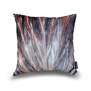 Unique botanical pillow, leaf pattern Velvet luxury Cushion, Designer Cushion, Handmade Throw Pillows, Decorative Sofa Cushions, Biophilic