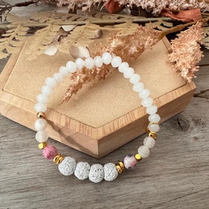 Pulsera DIFUSOR FEATHER - también personalizada posible - joyería difusora para aceites esenciales hecha a mano