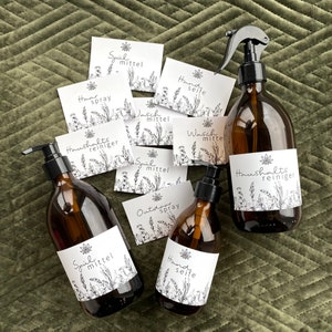 Label series &quot;NATURAL&quot; - digital download ו Labels for Essential Oils Products
