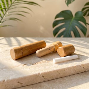 Inhalierstift BAMBOO ו aus natürlichem Bambus ו Riechstift für ätherische Öle ו inkl. Baumwollstick