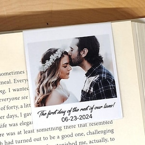 Personalized Photo Magnetic Bookmark: Polaroid Style Bookish Gift