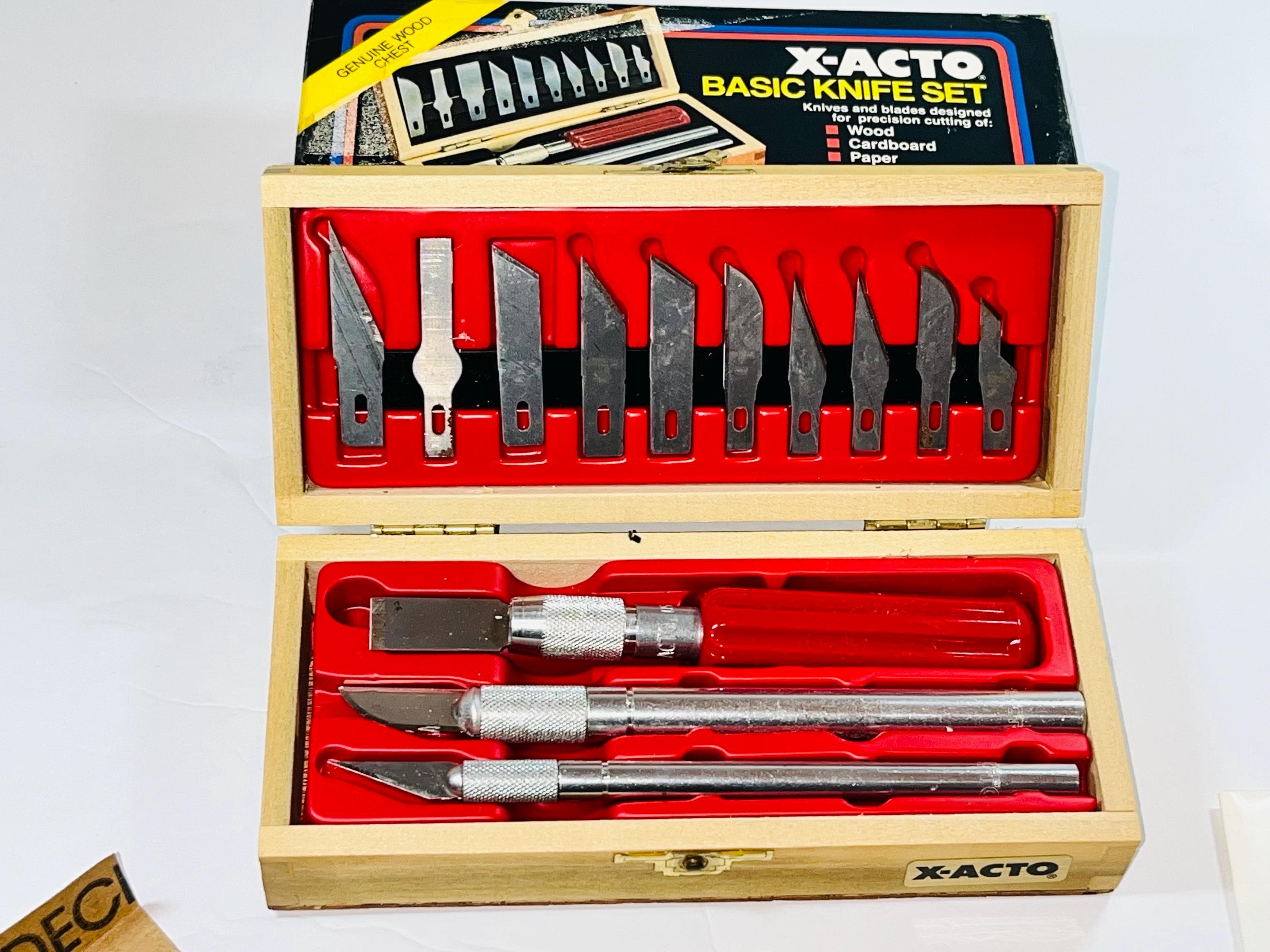 Complete Vintage X-acto Basic Knife Set/model X-5082/circa Late
