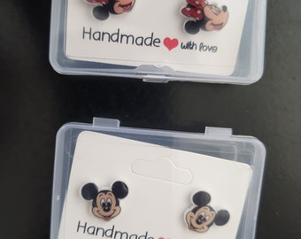 Mickey and Minnie Stud Earrings